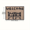 VIKAMA Simple Cat Carpet Stain-Resistant Doormat Welcome Mat Kitchen Rug Living Room Carpet Rug For Bedroom Home Decoration
