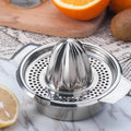Exprimidor manual de acero inoxidable para limones y naranjas, prensador de cítricos con tazón y colador para extracción de jugo fresco