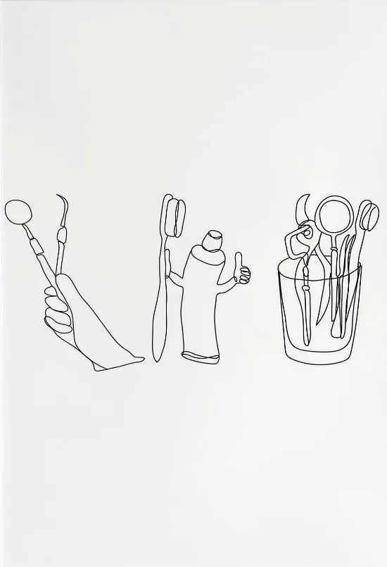 Dental Appliances for Dental Health Minimalist Teeth Dentistry Decor Canvas Painting Wall Picture Dental Hospital Wall Art Decor