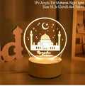 EID Luz Nocturna Mubarak Decoración de Ramadán Para el Hogar 2025 Decoración Islámica Musulmana para Fiestas Ramadán Kareem Feliz Eid Al Adha Ramadán