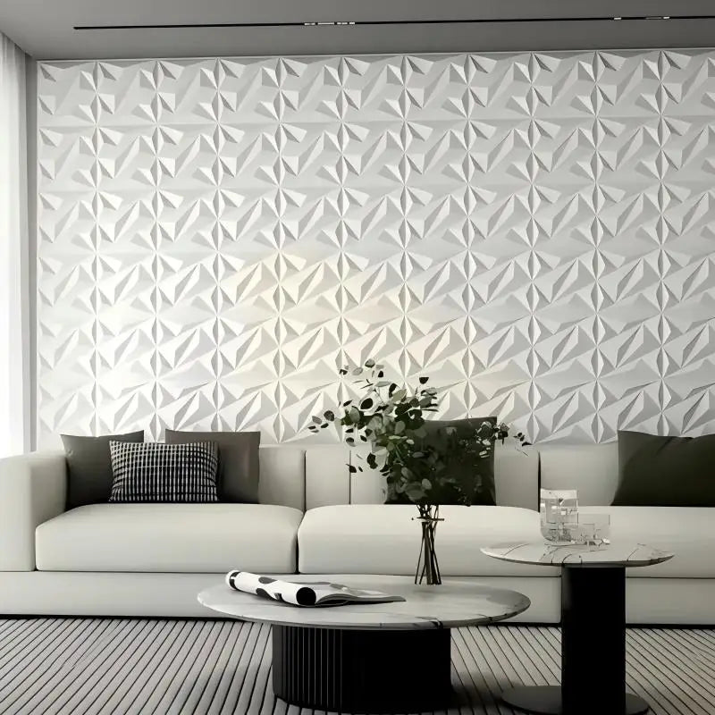 20 Paneles de Pared 3D 30x30cm Decoración de Pared Interior para Sala de Estar Dormitorio Hotel Oficina Mural Azulejo-Panel-Molde Adhesivo de Pared 3D