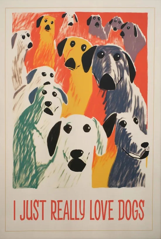 Póster divertido vintage de gatos y perros, arte de pared retro de moda, lienzo impreso, póster divertido de gatos retro, decoración de pared funky