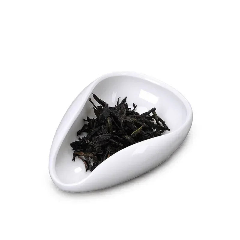 Plateaux de dosage pour grains de café, en céramique, blanc pur, porcelaine lisse, cuillère à café, séparateur de thé, récipient, cuillère à grains de café, pelle, plateaux à thé