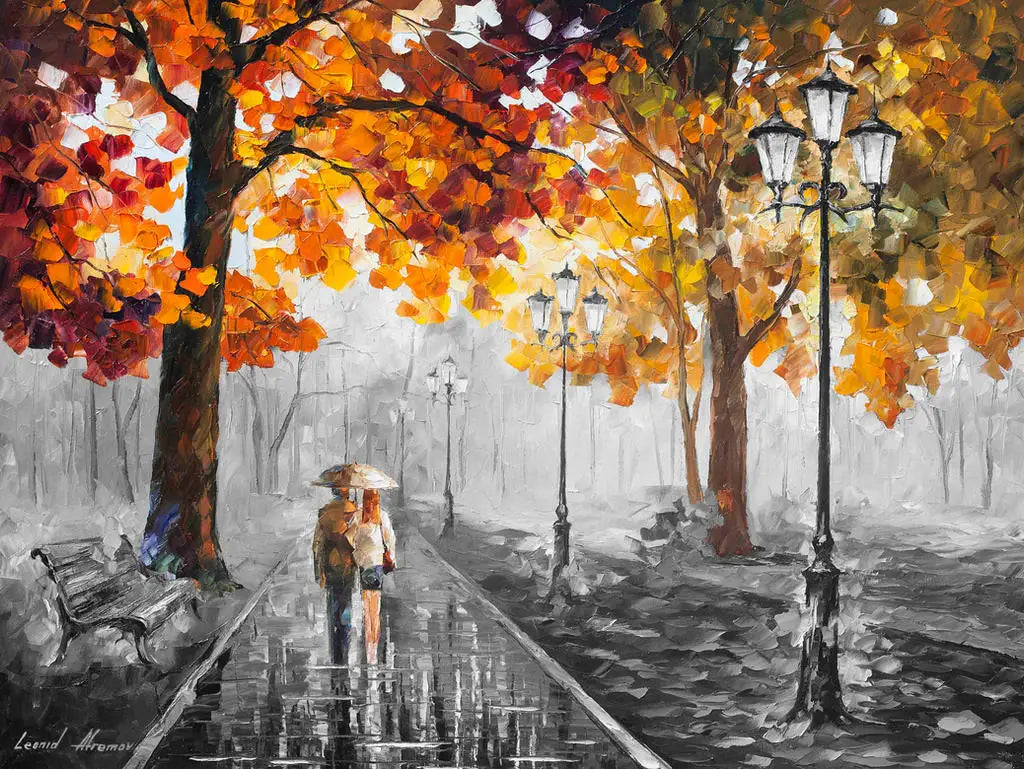 Paris In the Rain Canvas Paintings Landscape Posters and Prints Nordic Graffiti Wall Art Murals Pictures Living Room Decoration
