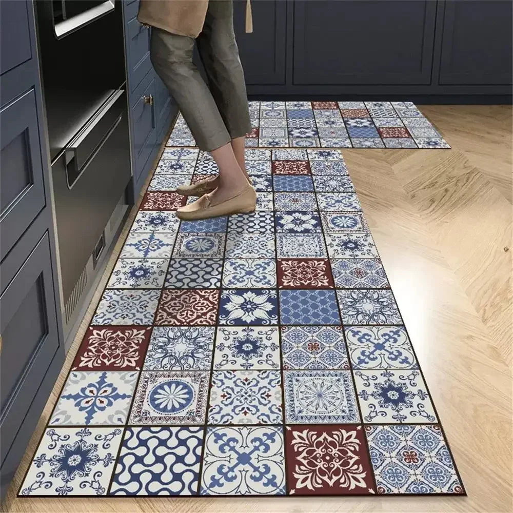 Alfombrilla de cocina VIKAMA de 1/2 piezas, antideslizante y fácil de mantener, decoración del hogar, alfombra para porche de entrada, alfombrilla para sala de estar