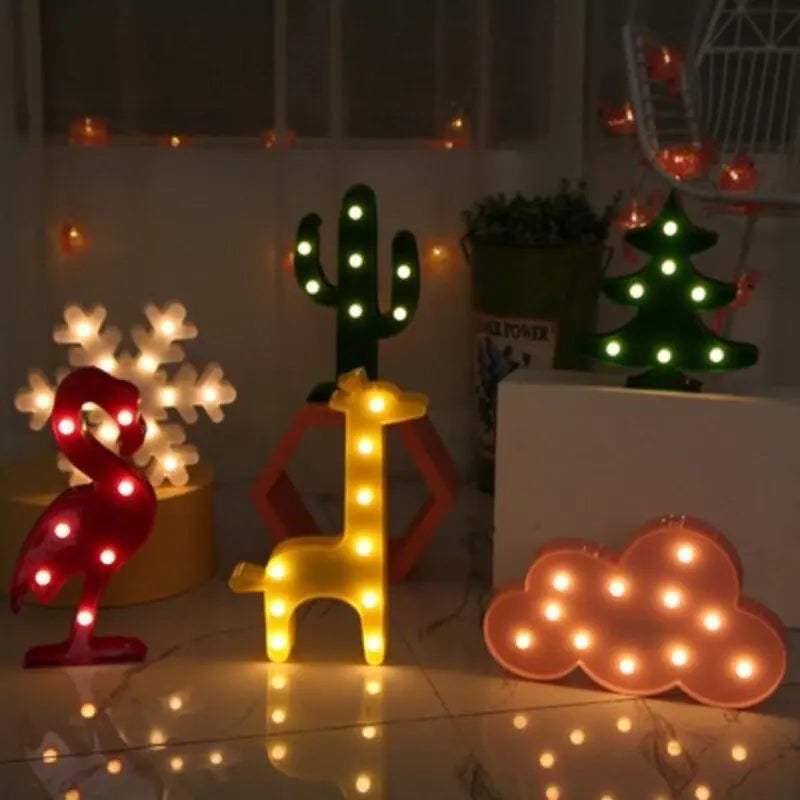 1 lampe créative LED en forme, éclairage mural intérieur à piles, veilleuse décorative pour chambre, table, fête sur la plage et photographie