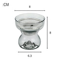 Glass Incense Burner Mountain Incense Holder for Coil Incense and Cone Incense with Glass Ash Catcher for Meditation Yoga Spa