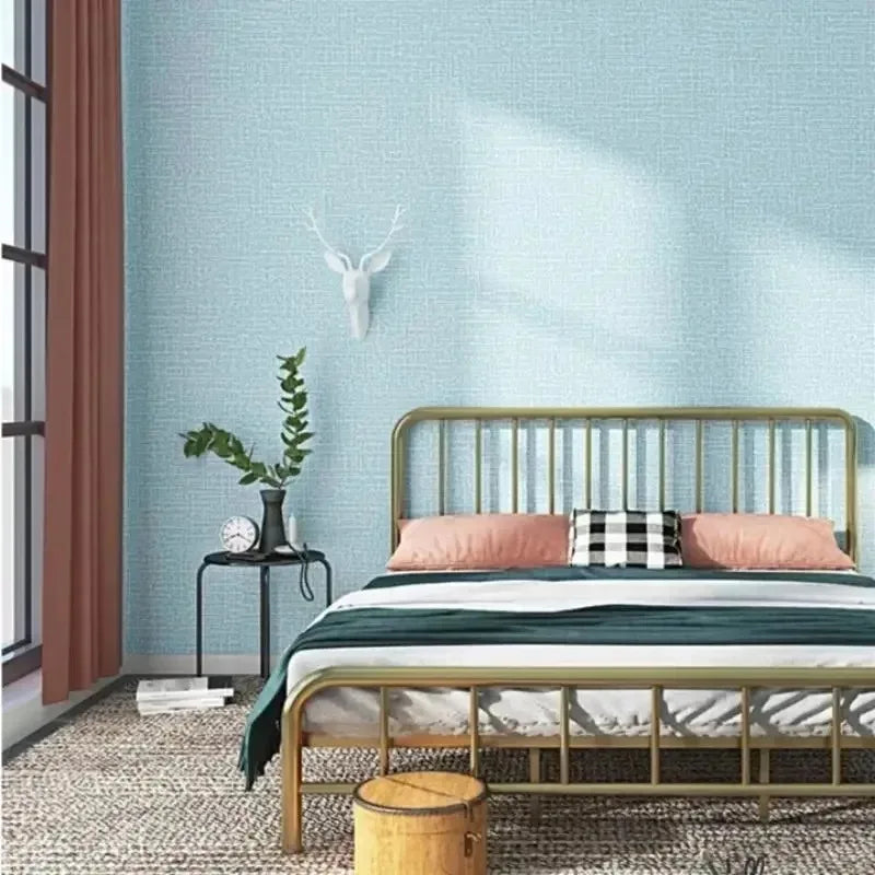 Panel de pared de espuma autoadhesivo de 50 cm de ancho 3D de lino PVC texturizado, impermeable, insonorizado, removible para sala de estar, dormitorio, decoración del hogar