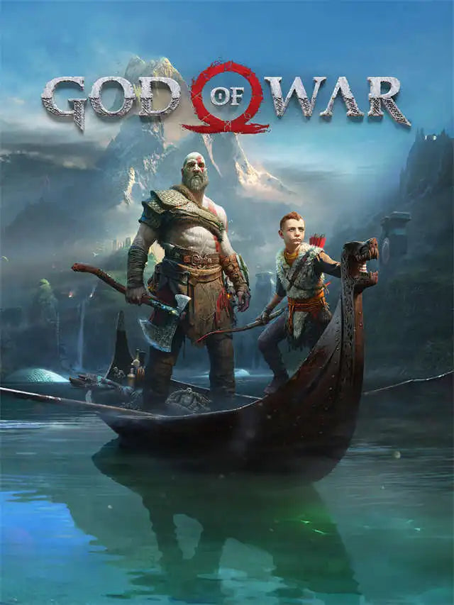 God of War Ragnarok 2022 Poster - Kratos Themed Wall Art for Gaming Room Decor