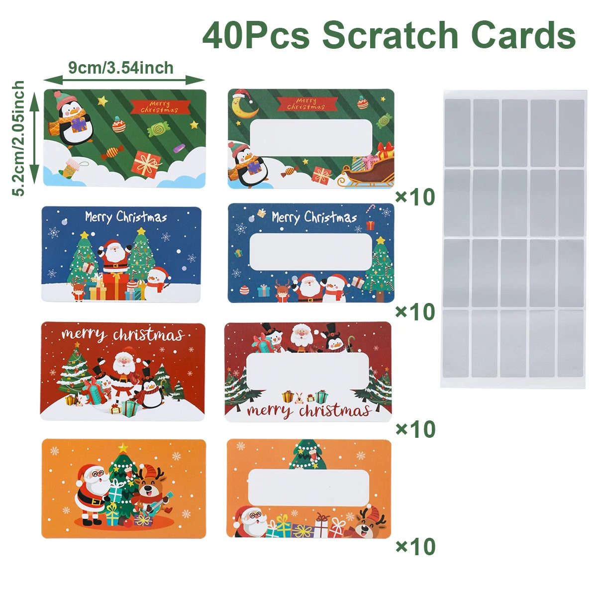 Tarjetas Rasca y Gana de Navidad, Decoraciones Navideñas para el Hogar 2025, Regalos Sorpresa DIY de Navidad y Año Nuevo 2026