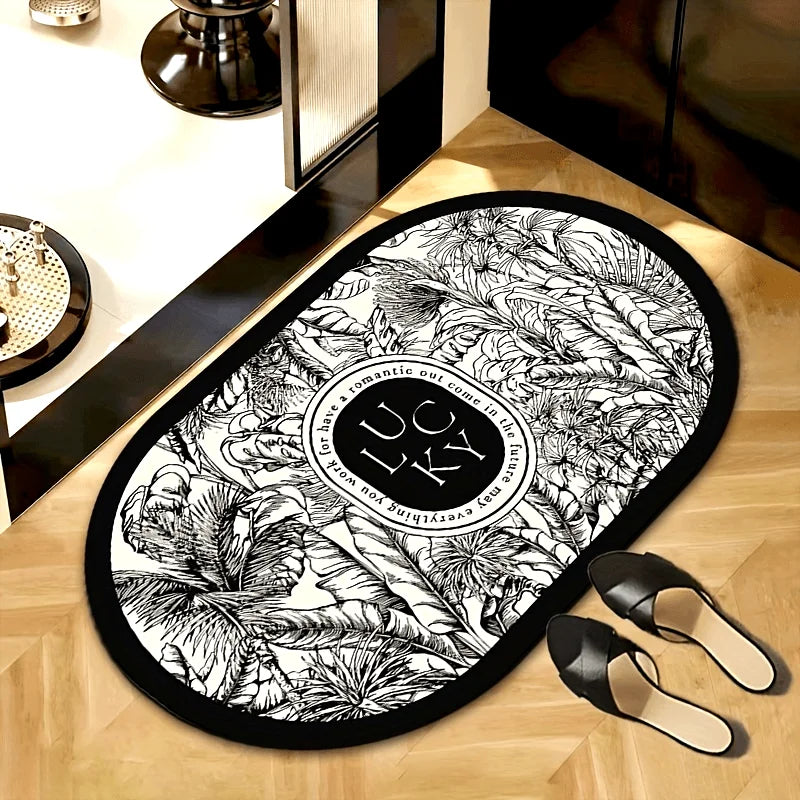 VIKAMA Alfombrilla de baño de lujo de alta gama, alfombra absorbente para el suelo, alfombrilla antideslizante resistente al desgaste para dormitorio, sala de estar, hogar