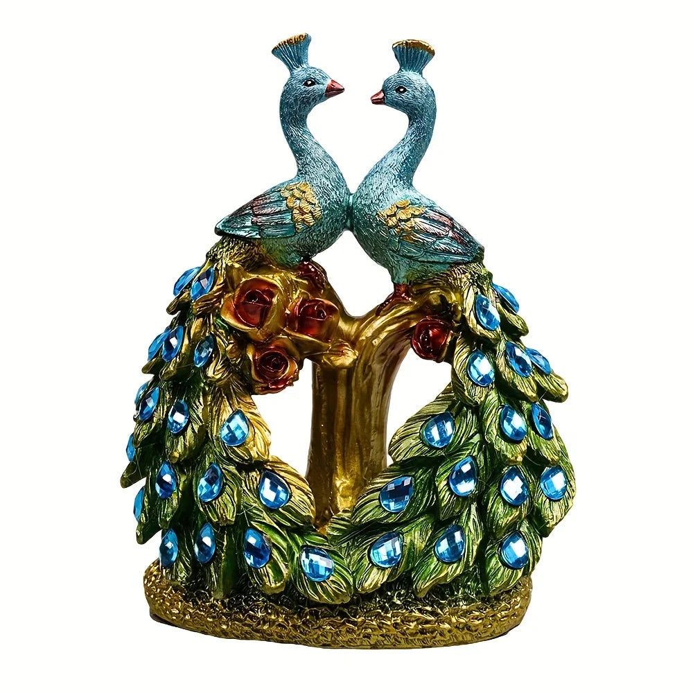 Adornos de pavo real de resina, adornos de pavo real, adornos navideños, adornos de Navidad, amantes de los pavos reales, regalos de pavos reales.