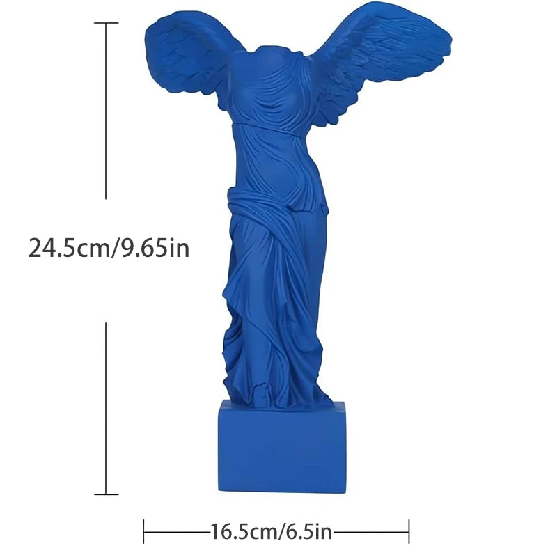 Statue Grecque Résine Romaine Louvre Victoire Ailée Déesse Figurine Ange Sculpture Décoration Maison Salon Bureau Ornement