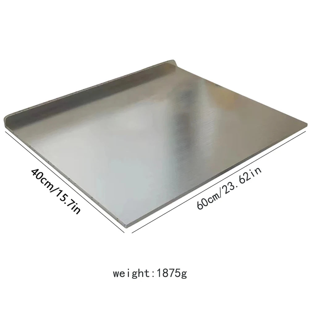 Tabla de cortar de acero inoxidable en forma de L, tamaño grande, panel doble, multifuncional, para cortar frutas y amasar en la cocina del hogar