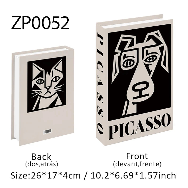 Lucky Cat Open Luxe Fake Book Storage Box Home Decor Decorative Books Interior Decoration Yayoi Kusama Ukiyoe Japanese Ornaments