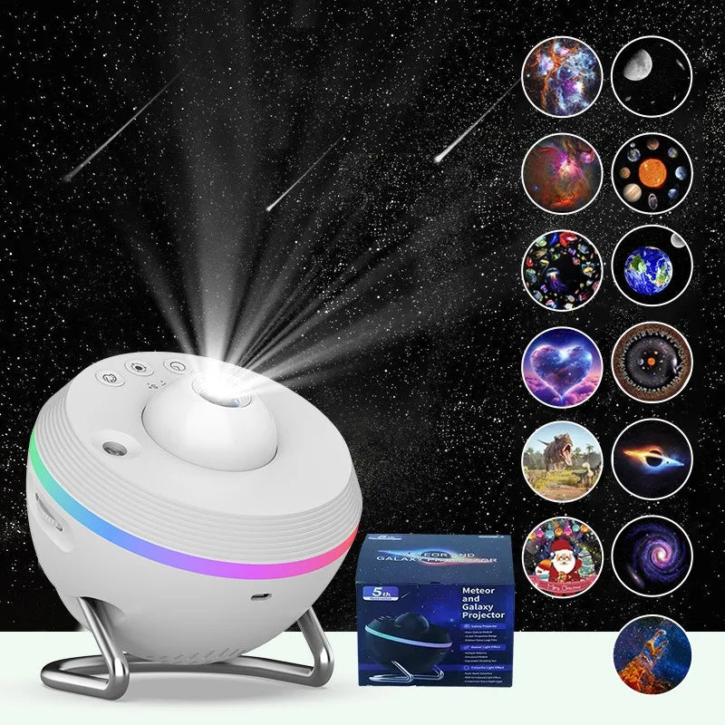 Dynamic Meteor Galaxy Projection Light Strip Color Atmosphere Light Rotating Space Sphere Planetarium Decoration Children's Room