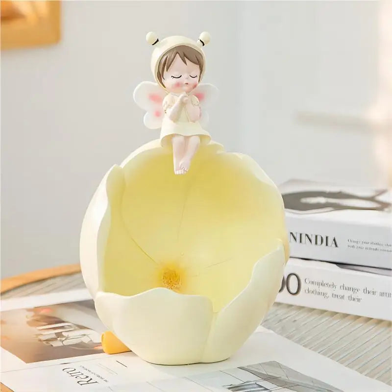 Adornos de resina de hadas de las flores, diseño divertido y bonito, se pueden usar para guardar llaves o para poner caramelos.