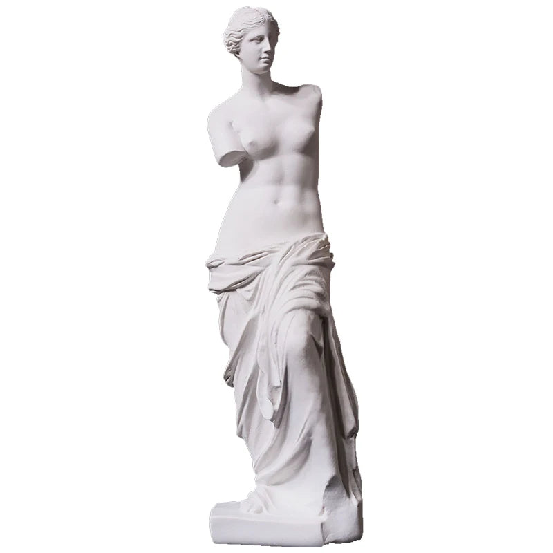 Vénus au bras cassé Statue Œuvre d'art Esquisse Plâtre Décorations de salle d'art Sculpture Style nordique Vénus blanche Beauté et Amour Vénus