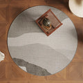 VIKAMA Tapis rond de style Wabi-sabi japonais pour salon, canapé décoratif, tapis de table basse, coussin de sol pour chaise pivotante de bureau