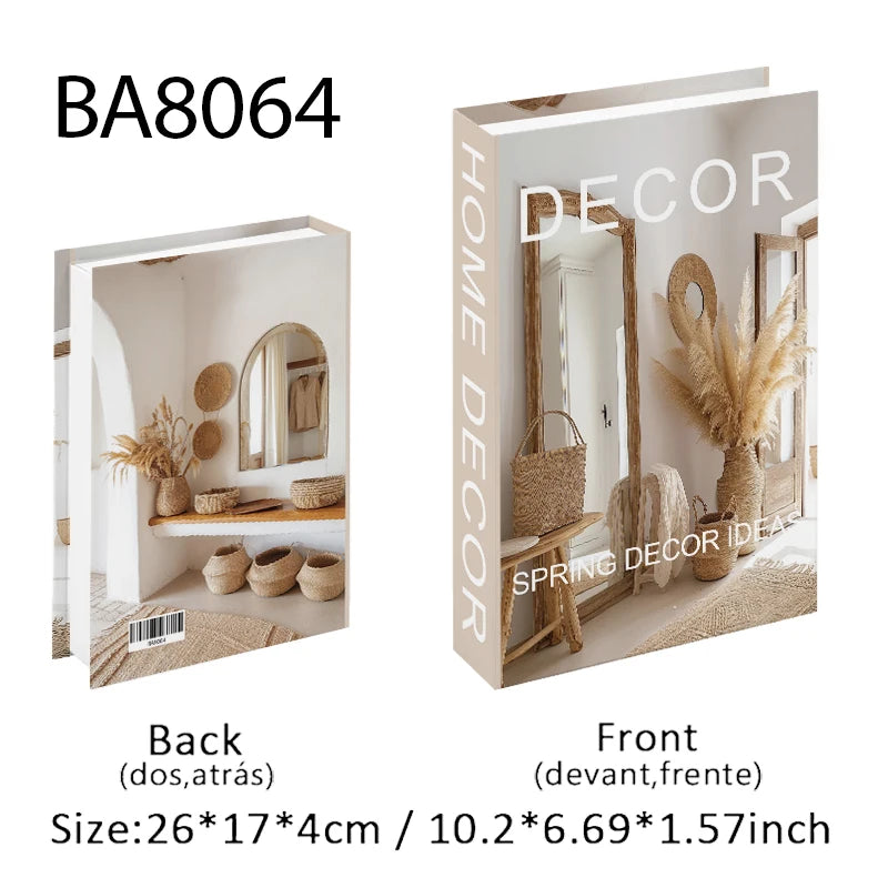 Gothic Interior Decoration Decorative Books Open Luxury Fake Book Storage Box Home Decor Boho Monet Coffee Table Shelf Ornaments