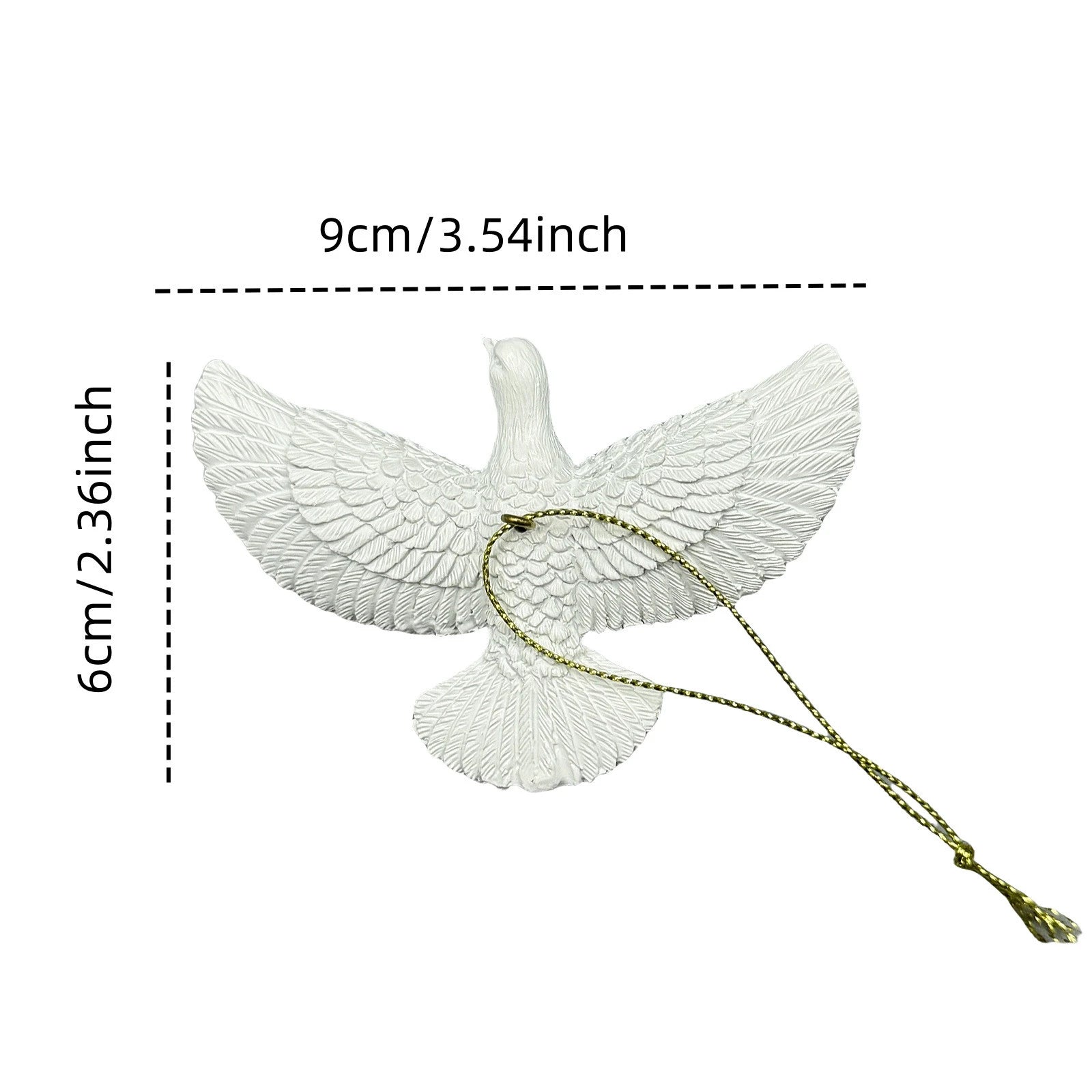 Palomas de la Amistad Estilo - Adorno Navideño de Resina de Solo en Casa 2 Adornos para Árbol de Navidad con Palomas - El Mejor Regalo para Alguien Especial