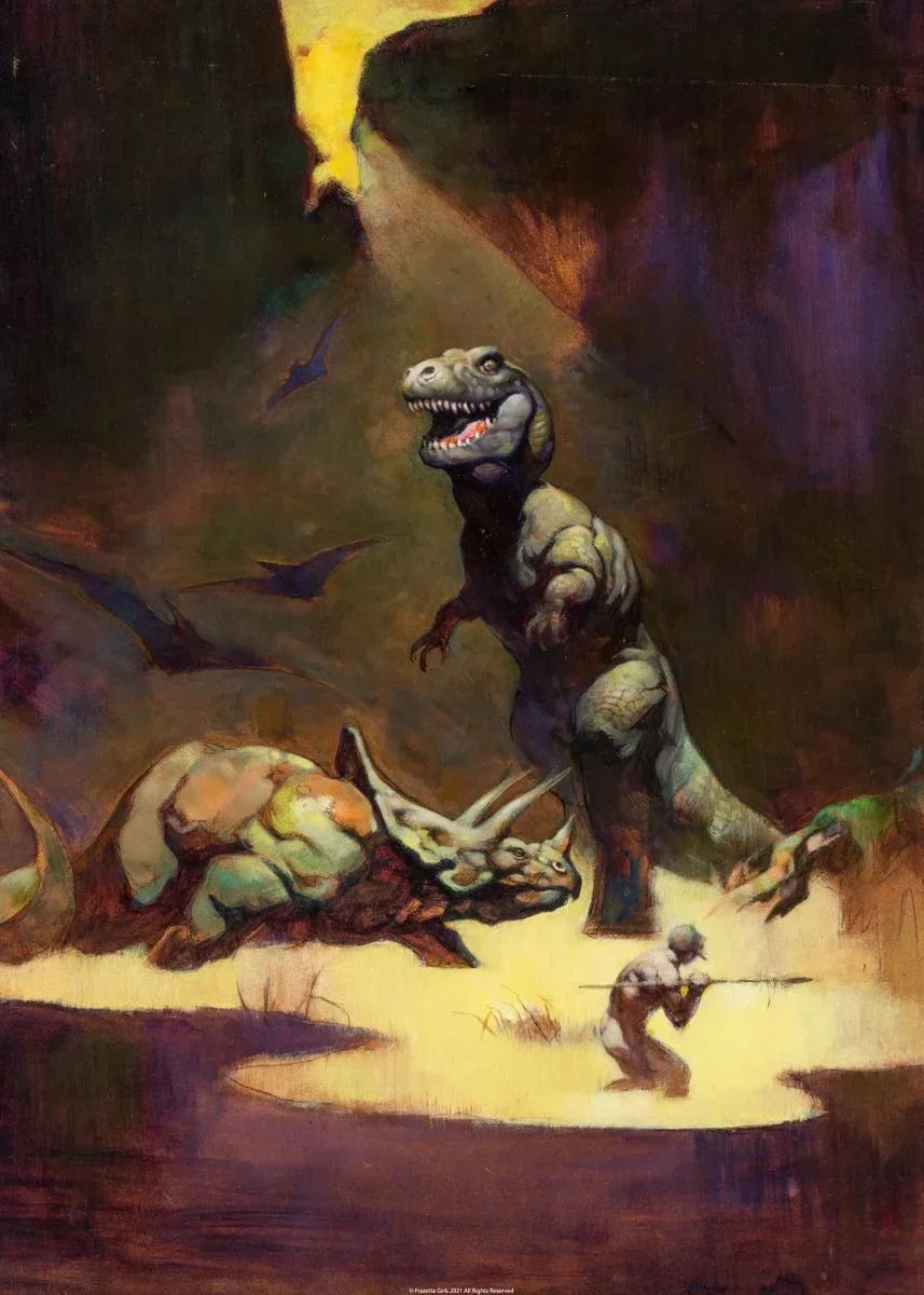 Classic Vintage Wall Art, Frank Frazetta Wall Art, HD Canvas Printed Poster, Home Living Room Bedroom Decor Wall Painting