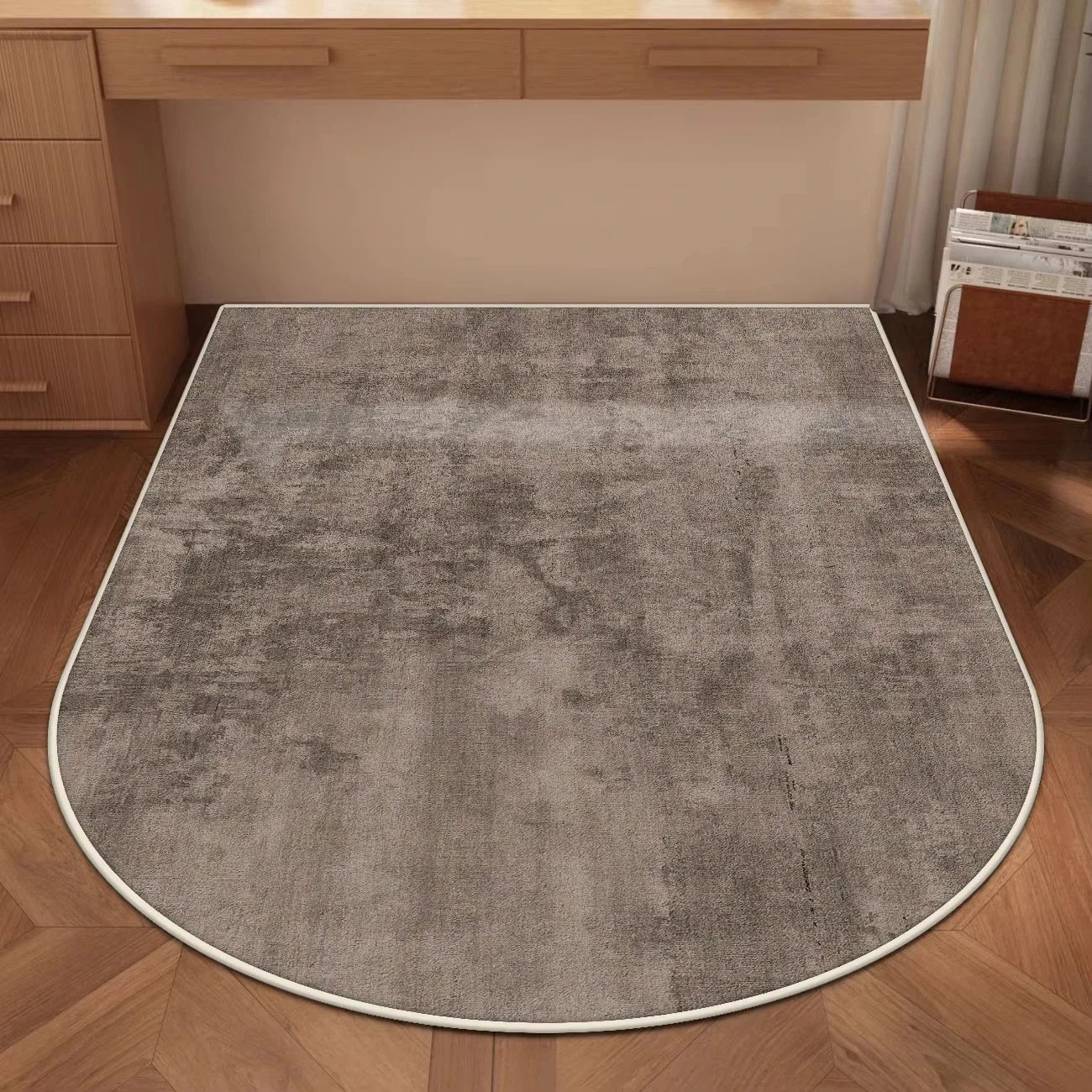 VIKAMA Alfombrilla Lisa en Arco para Alfombra, Escritorio de Estudio y Silla, Alfombrilla de Protección para Silla Giratoria de Oficina, Estudio, Decoración del Hogar