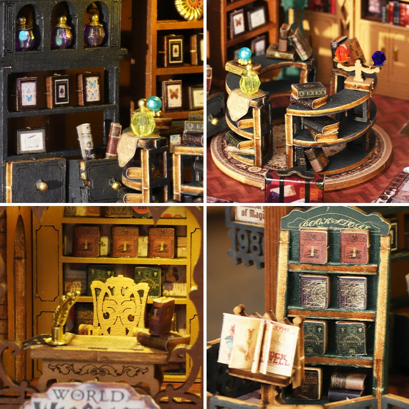 Nouveau kit miniature DIY TWILIGHT BOOK CITY - Maquette 3D de coin livre faite à la main, idée cadeau créative pour Noël et le Black Friday