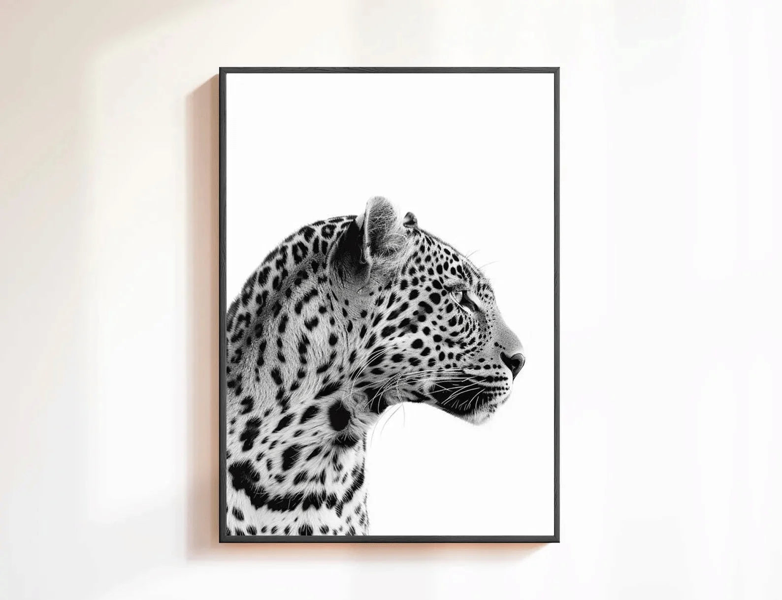Fashion Stylish Wall Art Print - Trendy Leopard Roar Print - Black and White - Home Decor - Printable Wall Art Digital Download