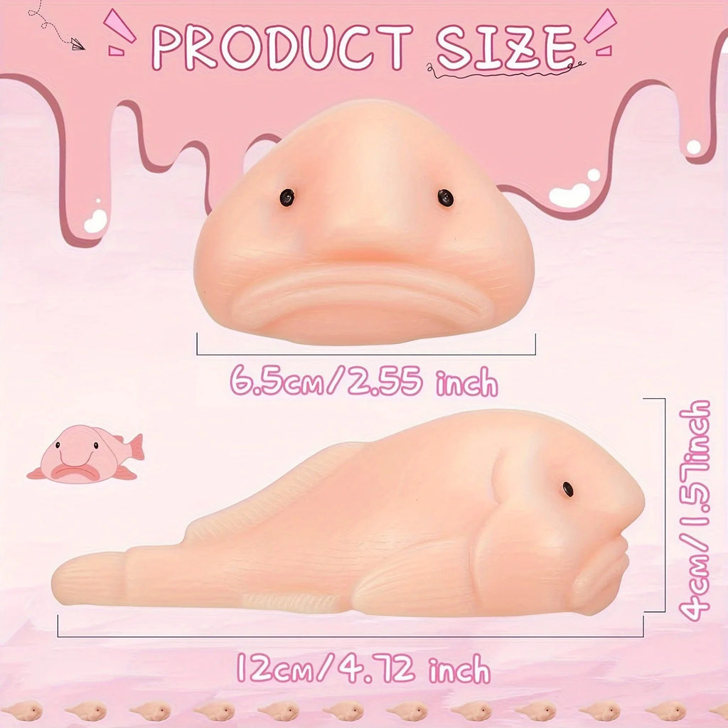 1 unidad de juguetes de compresión Blobfish, animales sensoriales suaves Pop Fidget Toys para niños y adultos, juego de alivio del estrés, regalos de fiesta de Halloween y Navidad