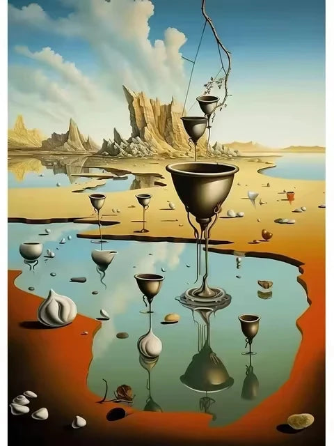 Surréalisme Œuvre d'Art Célèbre de Salvador Dalí Affiches et Impressions Toile Peinture Tableaux Muraux pour Salon Décoration Intérieure
