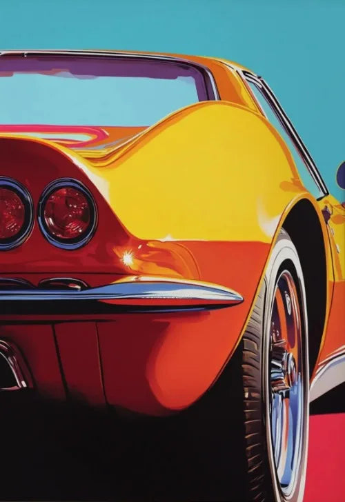Retro Muscle Car 70s Auto Poster Classic German Car Poster Vintage Wall Art Unique Room Decoration Canvas Painting for Home Room