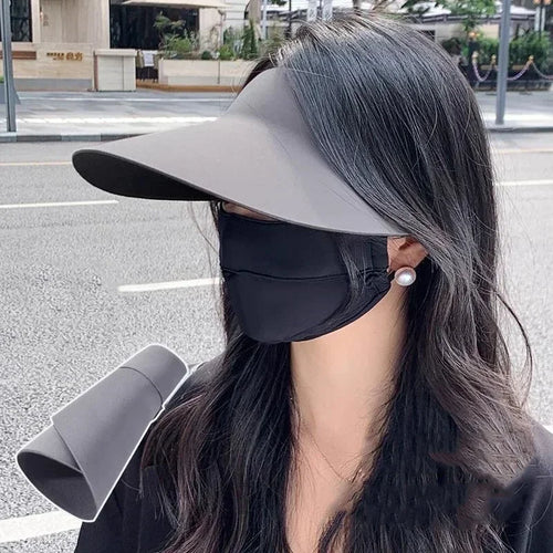 ¡Novedad de 2025! Sombrero de sol plegable de ala ancha sin costuras con protección UV – Gorra de viaje de nailon de secado rápido – Diseño sin marcas – Regalo de verano para mujer