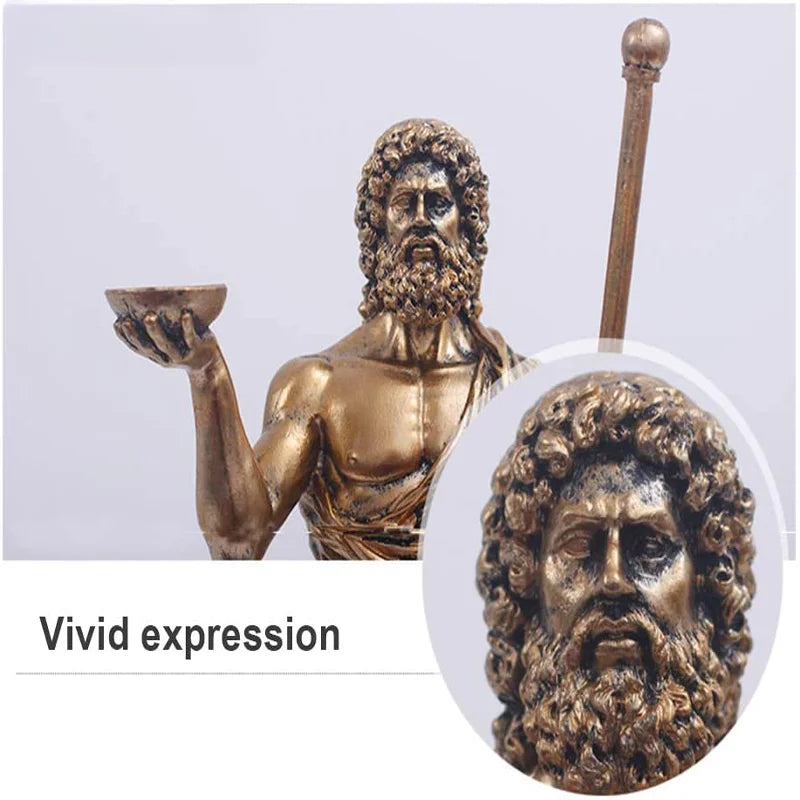 Sculpture de dieu médical grec Asclépios, statue de médecine pour décoration de bureau à domicile, ornements d'intérieur, cadeau de décoration sculpturale pour la maison