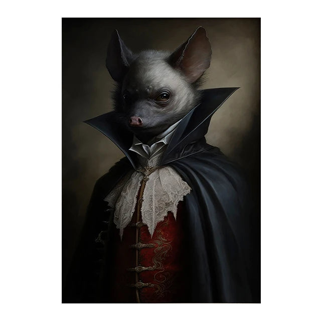 Retro Crow Witch Bat Skull Dark Academia Gothic Victorian Style Wall Art Canvas Painting Poster Print Halloween Gifts Room Decor