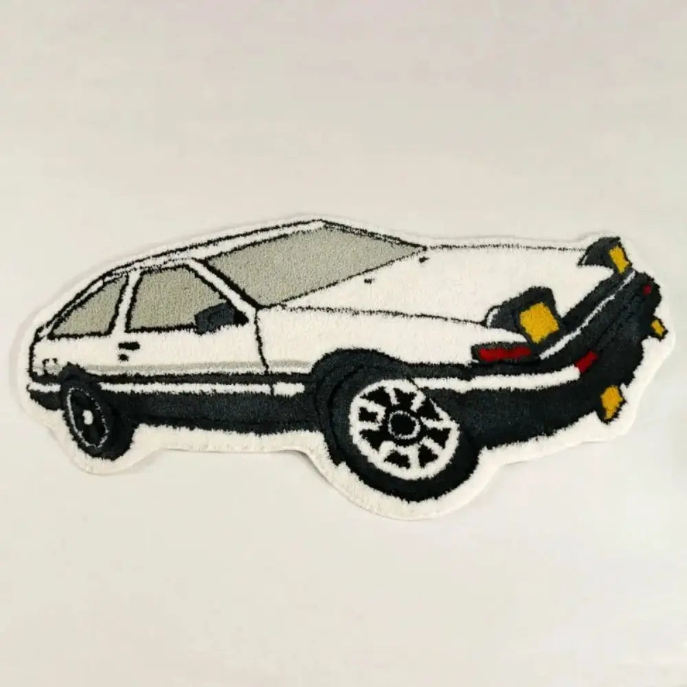 Alfombra de peluche con forma de coche VIKAMA, decoración creativa para sala de estar y dormitorio, alfombrilla antideslizante y absorbente para el suelo, decoración del hogar