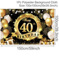 Joyeux Anniversaire Fond 18 21 30 40 50 60 Décoration de Fête d'Anniversaire Bannière d'Anniversaire Drapeau Suspendu Décoration de Fond 30ème Anniversaire