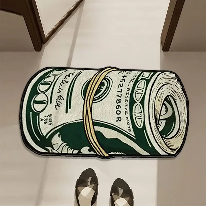 Alfombra de dólar creativa VIKAMA, alfombra de área interior cómoda antideslizante, alfombra de cabecera para dormitorio, tapete de baño, decoración del hogar