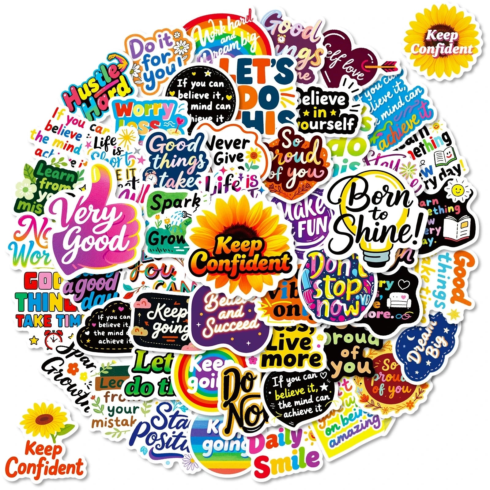 56 pegatinas de grafiti inspiradoras, pegatinas con texto positivo, pegatinas decorativas para cuaderno, laptop, impermeables, pegatinas de papelería