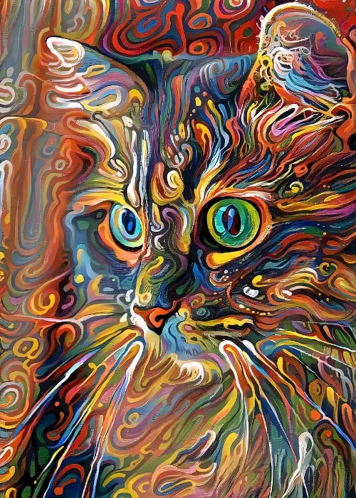 Póster de pintura al óleo de animales abstractos de vapor, pintura al óleo abstracta vintage, decoración artística de animales, impresiones en lienzo estéticas para el hogar y la habitación