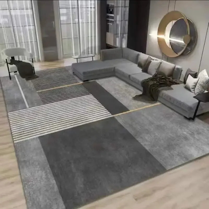 Tapis de salon géométrique simple en cristal, tapis de chambre à coucher, de bureau, d'entrée, résistant à la saleté, antidérapant