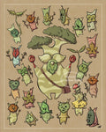 Flora de Hyrule inspirée des jeux vidéo, affiches Koroks, livre sur les plantes du monde des champignons, toile imprimée, images murales, décoration de salle de jeux