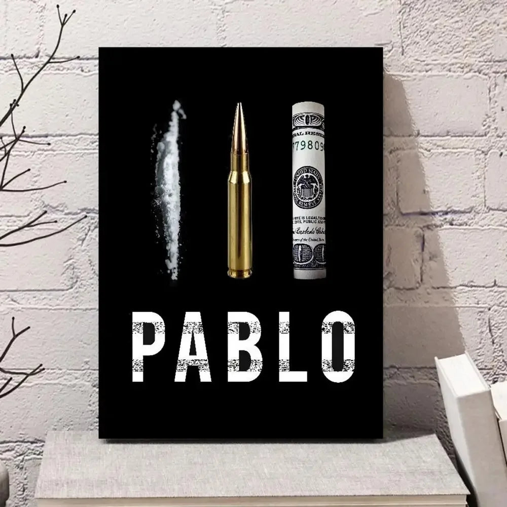 Classic Vintage , Wall Art, Drug Lords TV Series Pablo Escobar, Canvas Printed Poster, Home Living Room Bedroom Decoration
