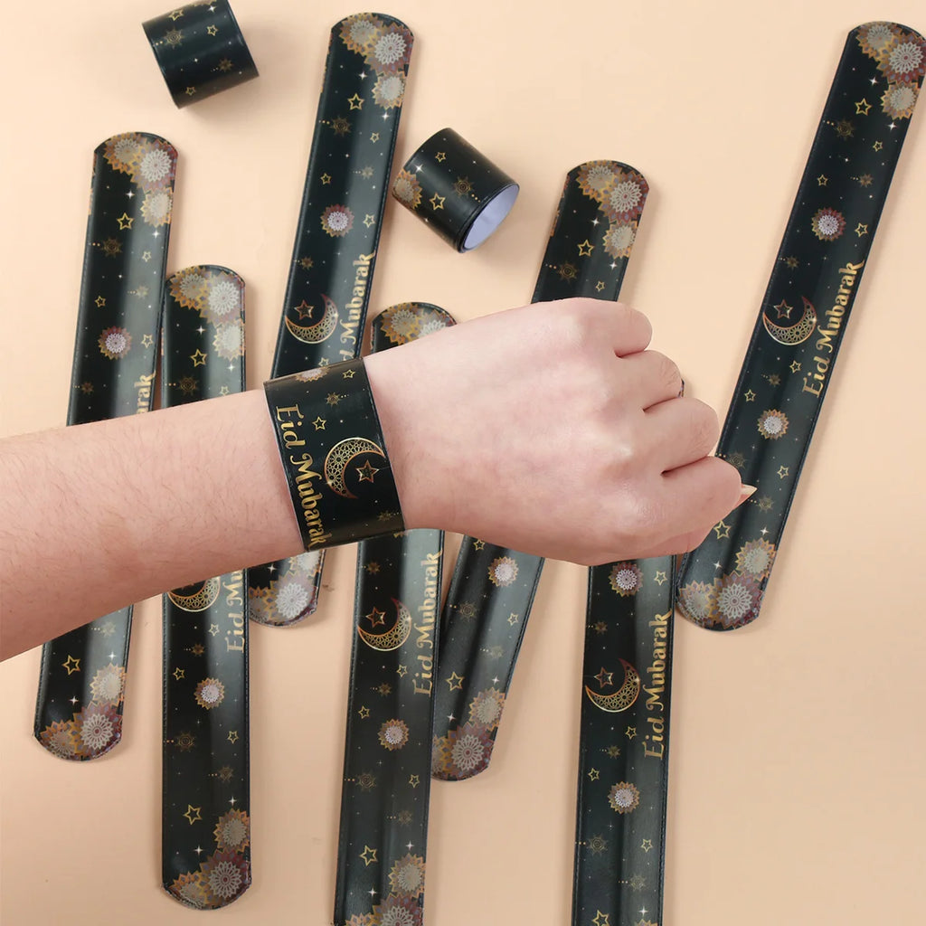 Bracelet à claquer EID Mubarak, décorations de Ramadan pour la maison 2025, cadeaux islamiques musulmans pour la fête de l'Aïd al-Adha