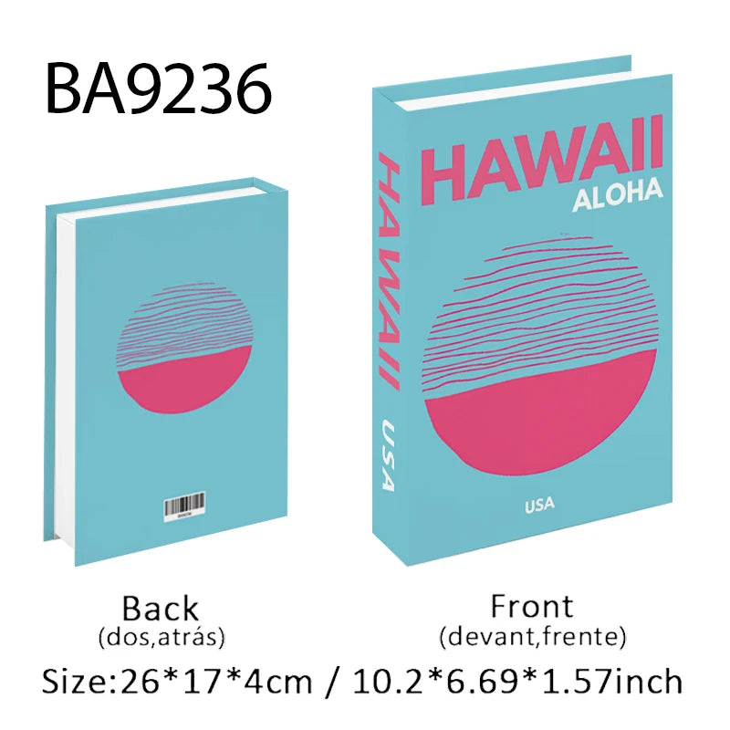 New Travel Decorative Books Book Decoration Luxury Fake Books Decor Table Storage Box Shelf Ornaments Interior Desk Aesthetic