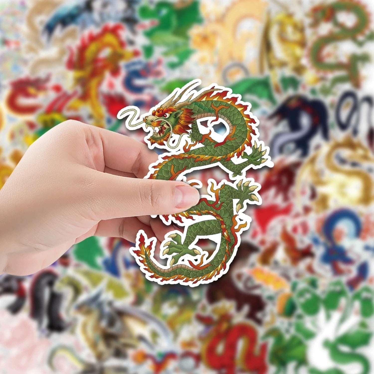 50/100 autocollants de graffiti mignons de dragon pour la décoration d'ordinateurs, autocollants imperméables, récompenses, papeterie, autocollants pour carnets