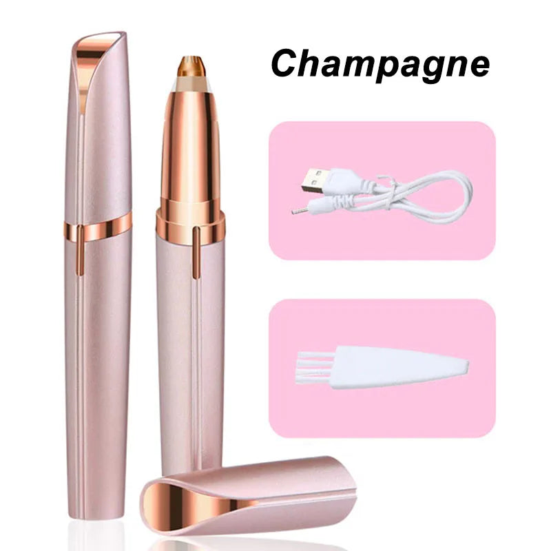 Recortador eléctrico de cejas para mujer, delineador de cejas, eliminador de vello facial para mujeres, afeitadoras automáticas de cejas, navaja de bolsillo