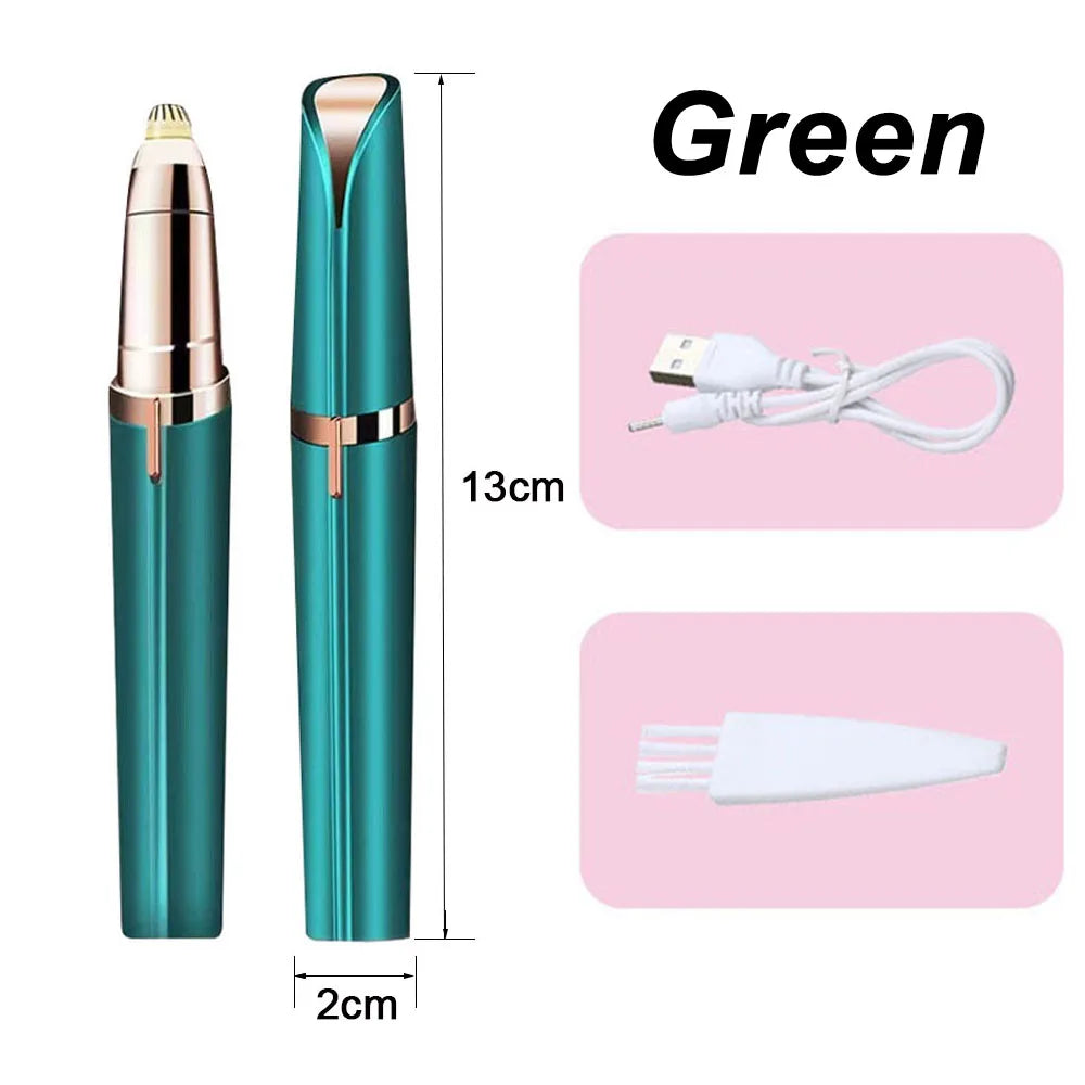 Recortador eléctrico de cejas para mujer, delineador de cejas, eliminador de vello facial para mujeres, afeitadoras automáticas de cejas, navaja de bolsillo
