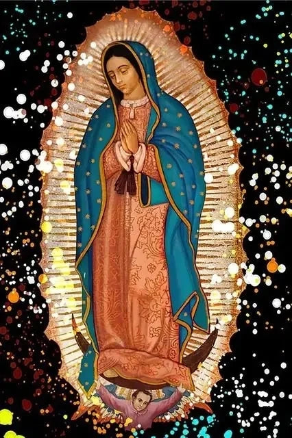 Catholic Art Lady of Guadalupe Wall Art Canvas Painting Retro Religious Decor Picture The Virgin of Guadalupe Poster Home Decor