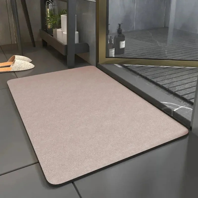 Tapis de sol d'été simple de couleur unie en diatomite antidérapant pour cuisine, entrée, salle de bain, décoration intérieure